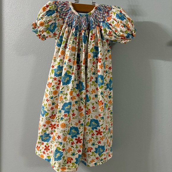Other - Shrimp & Grits Kids smocked floral dress size 4T